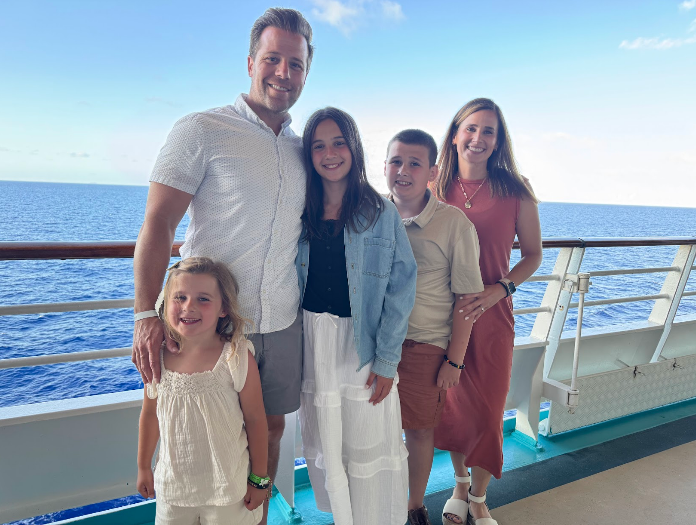 Michael Waldram with his wife and three kids