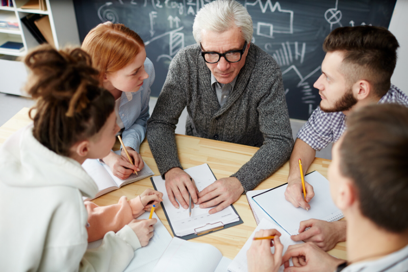 Teachers Meeting together