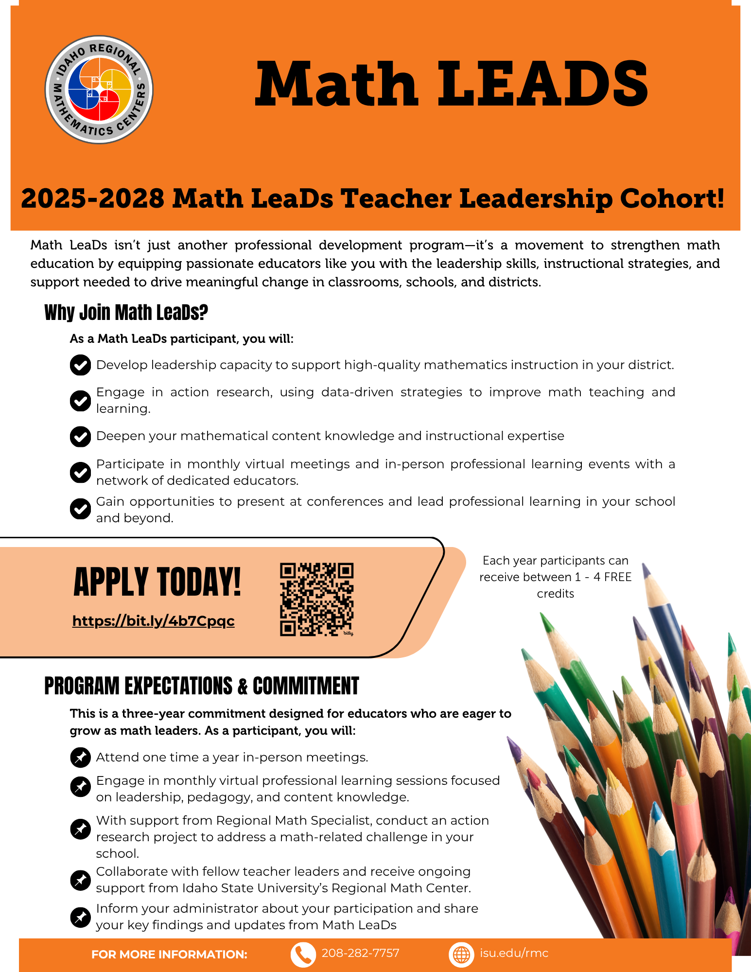 Math Leads Informative Flyer