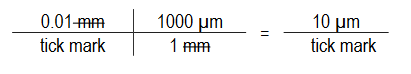 Calibration with micrometer 1