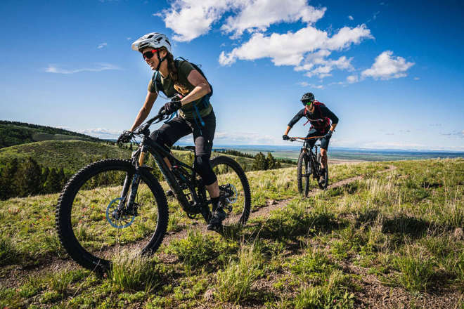 Mountain biking in foothills
