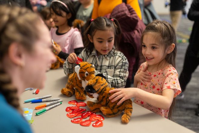 Children at Tiny Tigers event