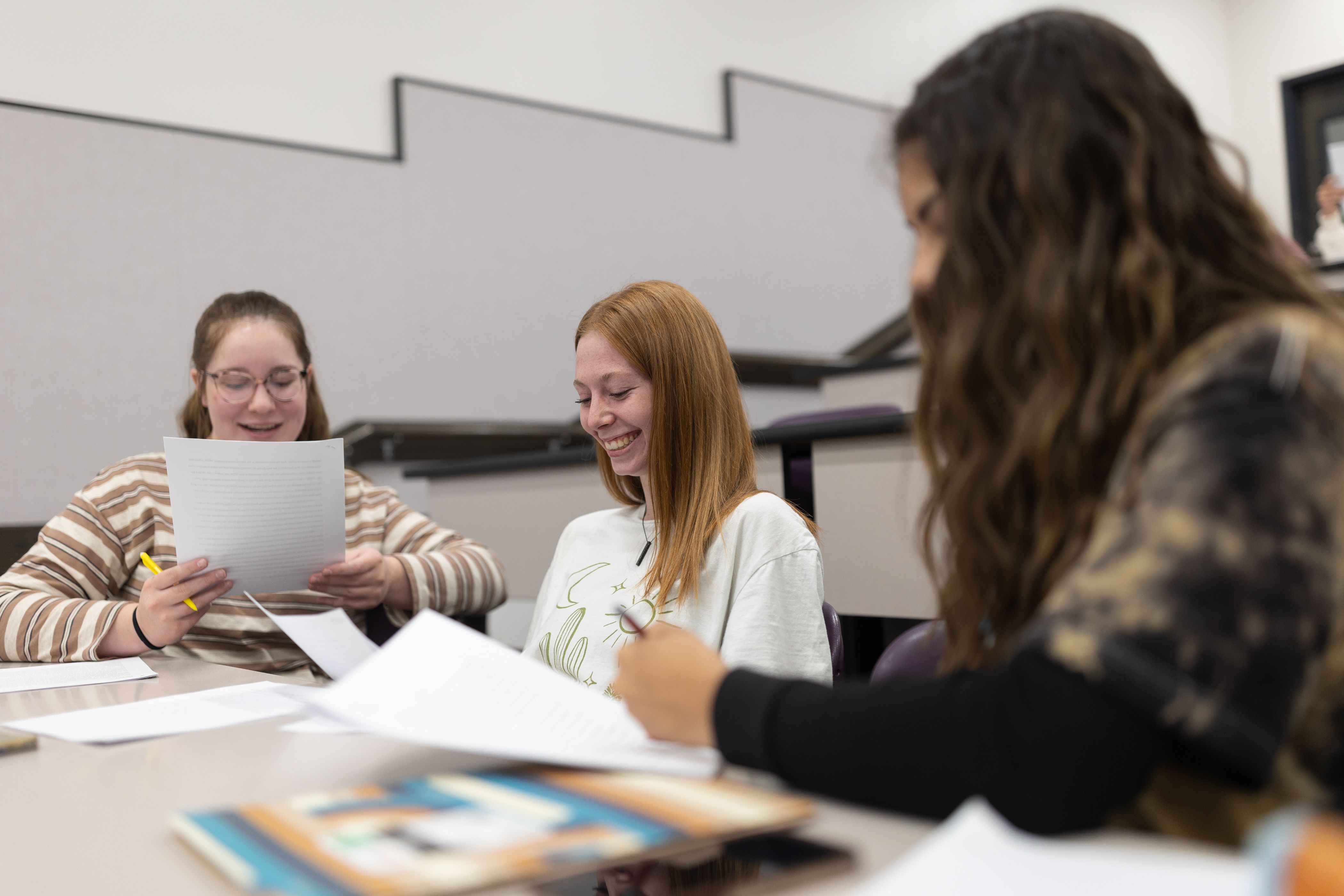 Students in an English class