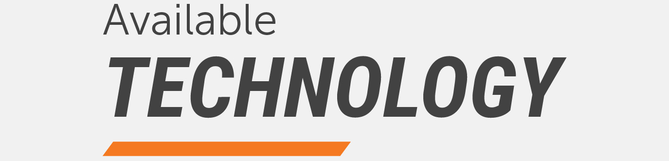 Graphic with the heading “Available Technology” in large, bold text on a light background, accented by an orange underline, introducing information about the technology features available in the space.