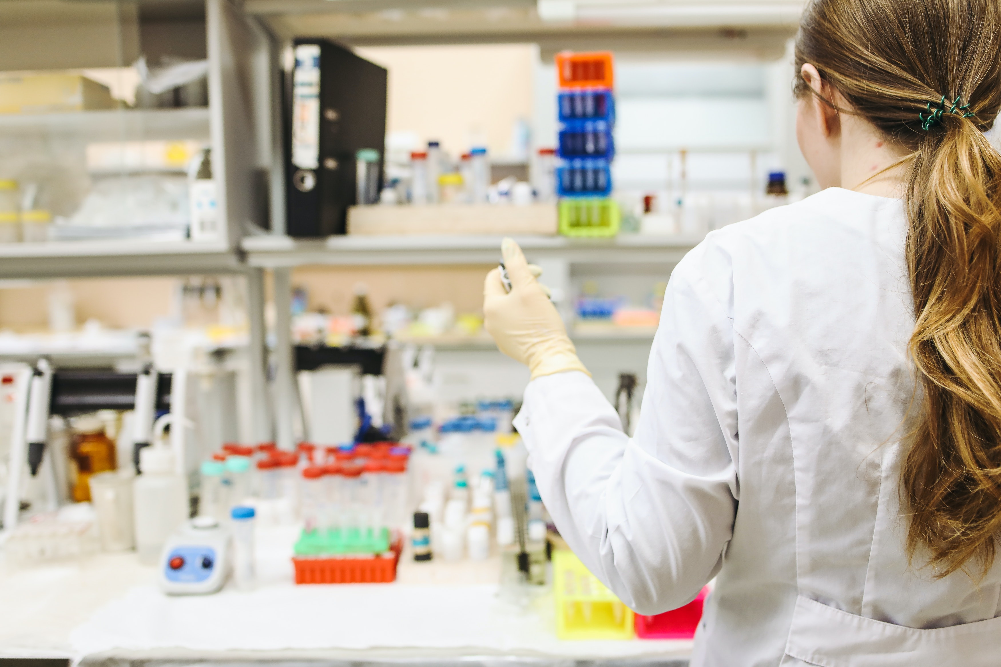 student in a scientific lab