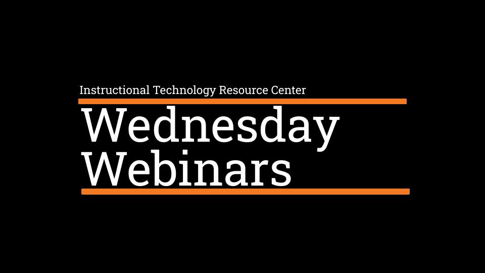 ITRC Wednesday Webinars