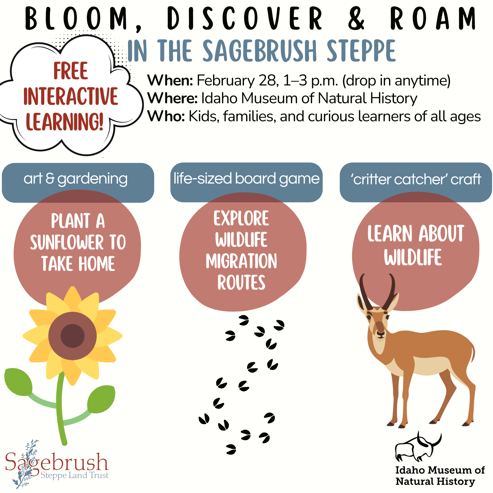 Bloom discover roam Feb 28 1 to 3 pm