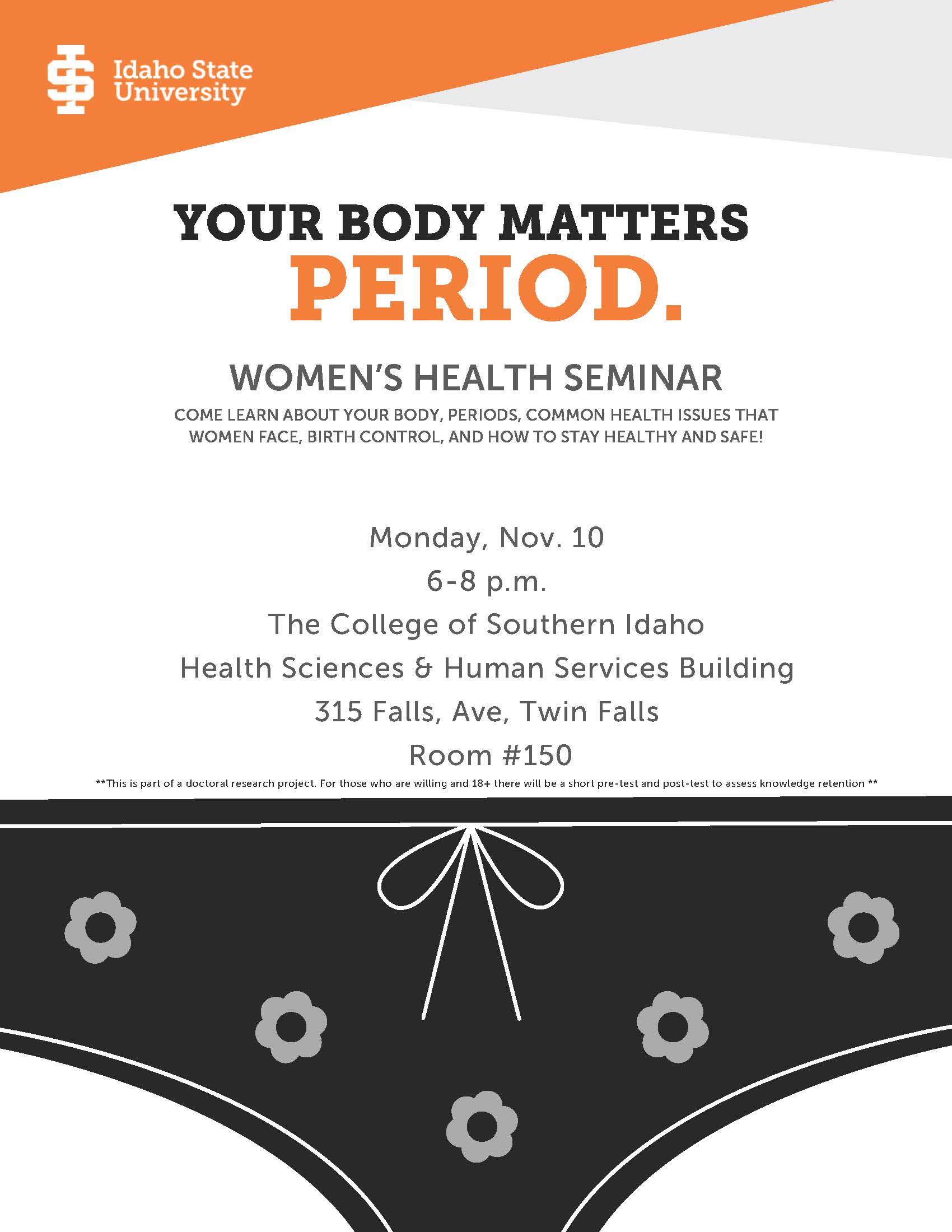 Womens health seminar poster