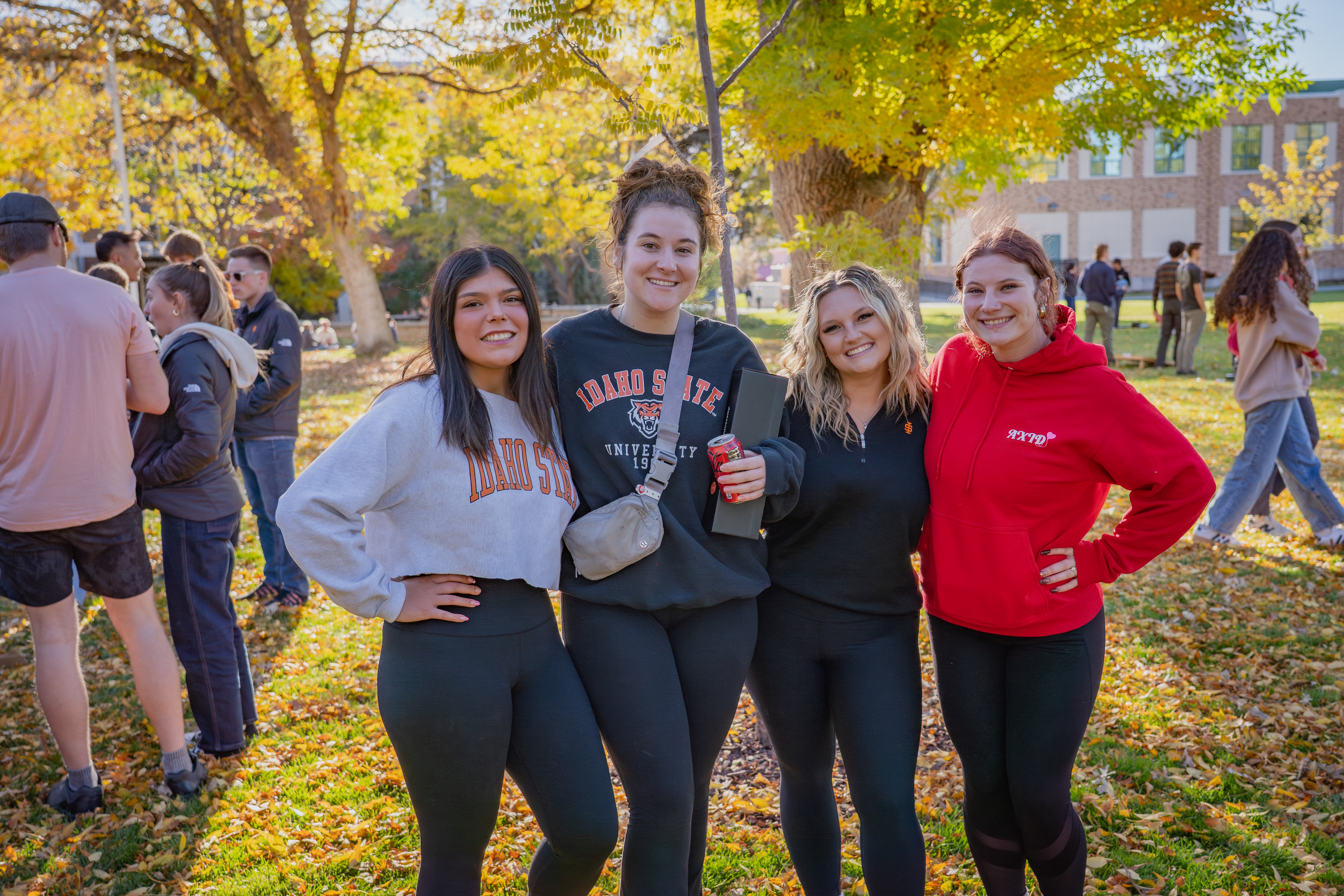 Students at the Homecoming BBQ
