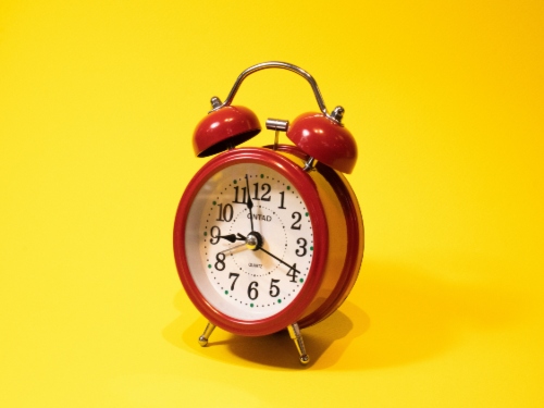 Red alarm clock