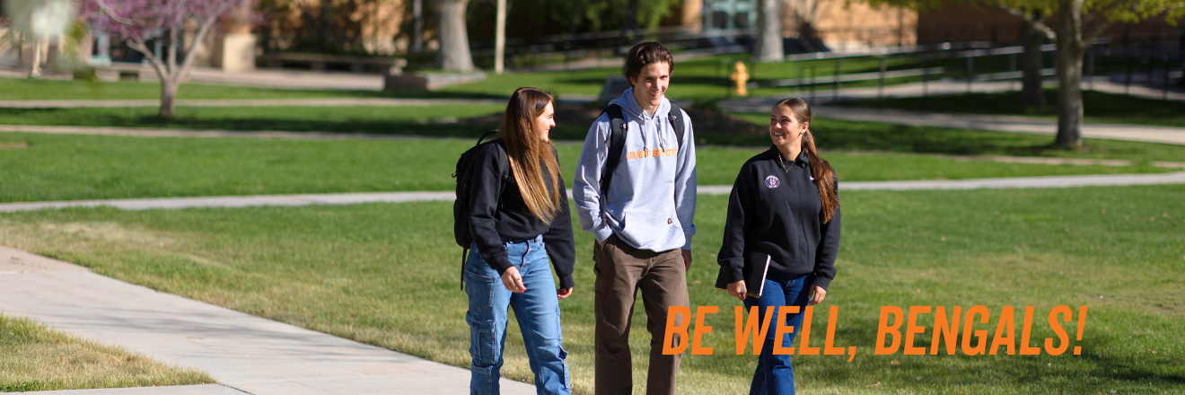 Be Well Bengals, students walking